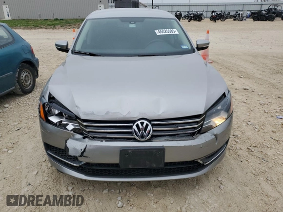 2013 Volkswagen Passat SE with VIN 1VWBH7A37DC001182, listed as a Copart auction lot 45026685 with 116,967 mi miles and Salvage Title. Bid and sale history available at carsss.com. Image 5.