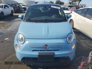 2017 FIAT 500e with VIN 3C3CFFGE8HT563364, listed as a Copart auction lot 45574865 with 49,281 mi miles and Salvage Title. Bid and sale history available at carsss.com. Image 5.