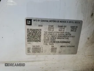 2018 Chevrolet Silverado 1500 LT with VIN 3GCUKREC0JG596842, listed as a Copart auction lot 47394105 with 135,583 mi miles and Salvage Title. Bid and sale history available at carsss.com. Image 13.