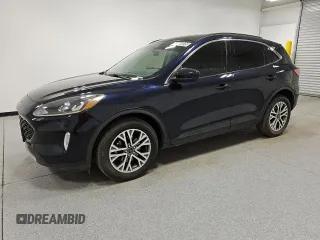 2021 Ford Escape SEL z VIN 1FMCU9H6XMUA64636, wystawiony jako Copart lot #62016695 z przebiegiem 98 479 mil mil oraz Czysty tytuł • Clean title. Historia ofert i sprzedaży dostępna na DreamBid. Obrazek 1.