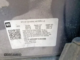 2023 Chevrolet Bolt EV 2LT z VIN 1G1FX6S08P4183388, wystawiony jako Copart lot #59317785 z przebiegiem 91 086 mil mil oraz Nie do naprawy • Non repairable. Historia ofert i sprzedaży dostępna na DreamBid. Obrazek 12.