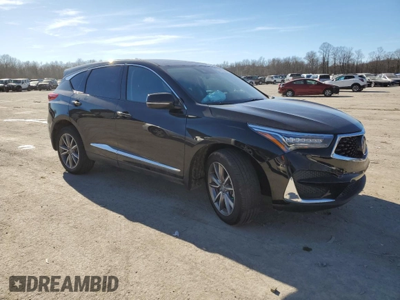 2021 Acura RDX w/Technology Package with VIN 5J8TC2H59ML032015, listed as a Copart auction lot 41673844 with 9,123 mi miles. Bid and sale history available at carsss.com. Image 4.
