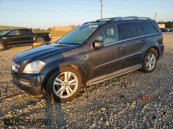 2012 Mercedes-Benz GL 350 with VIN 4JGBF2FE6CA798343, listed as a Copart auction lot 76496274 with 147,661 mi miles and Salvage Title. Bid and sale history available at DreamBid. Image 1.