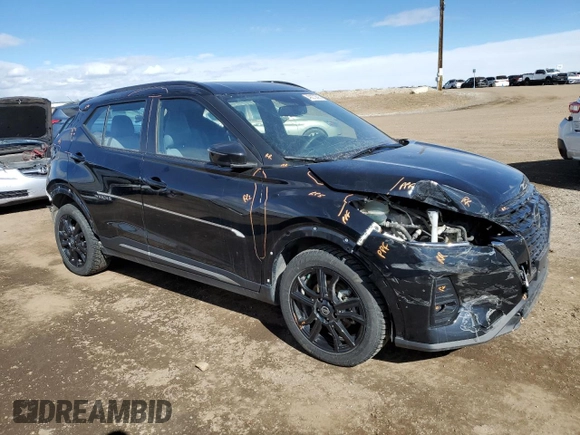 2021 Nissan Kicks SR with VIN 3N1CP5DV1ML558138, listed as a Copart auction lot 49273895 with 110,566 mi miles and Salvage Title. Bid and sale history available at DreamBid. Image 4.