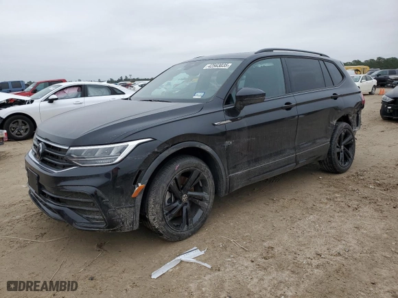 2023 Volkswagen Tiguan SE R-Line Black with VIN 3VVCB7AX1PM122483, listed as a Copart auction lot 42563035 with 22,054 mi miles and Salvage Title. Bid and sale history available at carsss.com. Image 1.