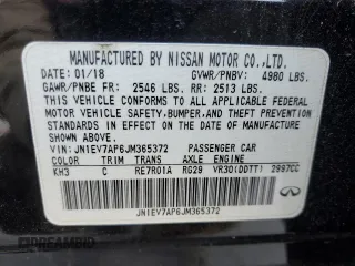 2018 Infiniti Q50 Luxe with VIN JN1EV7AP6JM365372, listed as a Copart auction lot 48242285 with 96,662 mi miles and Clean Title. Bid and sale history available at carsss.com. Image 12.