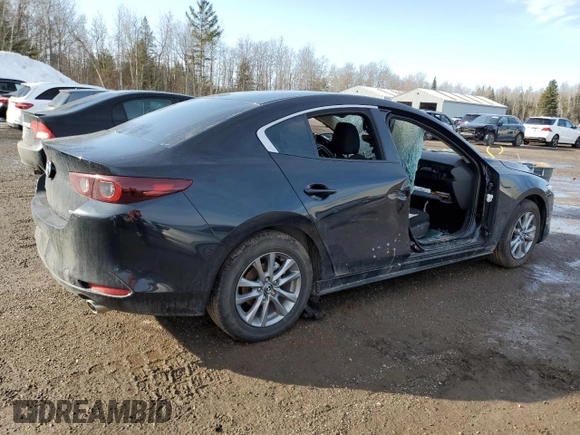 2025 Mazda 3 S Preferred with VIN JM1BPACM0S1751444, listed as a Copart auction lot 47812845 with Not Provided miles and Non Repairable. Bid and sale history available at DreamBid. Image 3.
