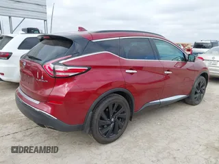 2017 Nissan Murano SV with VIN 5N1AZ2MGXHN156862, listed as a IAAI auction lot 41761375 with 8,430 mi miles. Bid and sale history available at carsss.com. Image 4.