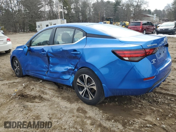 2020 Nissan Sentra SV with VIN 3N1AB8CV9LY283368, listed as a Copart auction lot 47081485 with 17,266 mi miles and Salvage Title. Bid and sale history available at carsss.com. Image 2.
