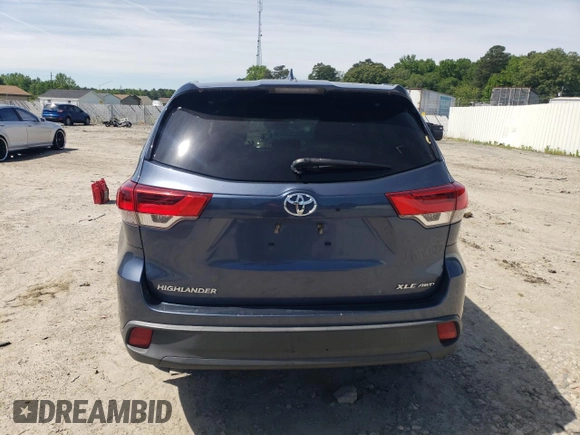 2017 Toyota Highlander XLE with VIN 5TDJZRFH7HS399459, listed as a Copart auction lot 57623325 with 141,568 mi miles and Salvage title. Bid and sale history available at DreamBid. Image 6.