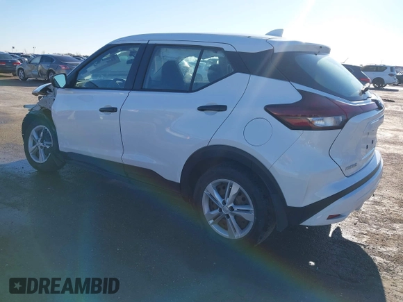 2023 Nissan Kicks S with VIN 3N1CP5BV5PL571076, listed as a IAAI auction lot 41177115 with 25,595 mi miles. Bid and sale history available at carsss.com. Image 3.