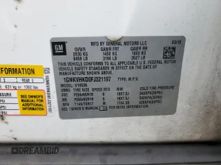 2015 Chevrolet Traverse LT z VIN 1GNKVHKD0FJ321197, wystawiony jako Copart lot #53737015 z przebiegiem Nie podano mil oraz Czysty tytuł • Clean title. Historia ofert i sprzedaży dostępna na DreamBid. Obrazek 13.