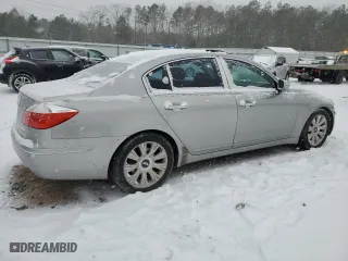 2009 Hyundai Genesis with VIN KMHGC46E79U025379, listed as a Copart auction lot 45957105 with 270,924 mi miles and Clean Title. Bid and sale history available at carsss.com. Image 3.