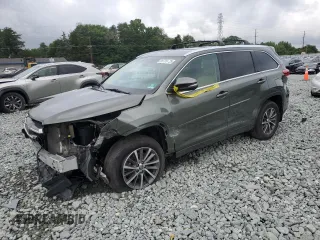 2018 Toyota Highlander SE with VIN 5TDJZRFH8JS888491, listed as a Copart auction lot 61197555 with Not provided miles and Salvage title. Bid and sale history available at DreamBid. Image 1.