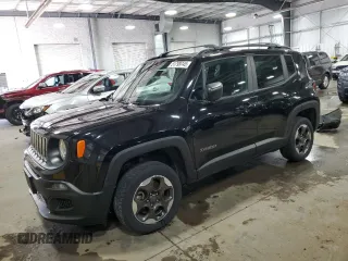 2017 Jeep Renegade Sport with VIN ZACCJBAB3HPG38609, listed as a Copart auction lot 51799745 with 75,549 mi miles and Salvage Title. Bid and sale history available at carsss.com. Image 1.
