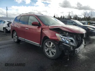 2015 Nissan Pathfinder Platinum with VIN 5N1AR2MN3FC715658, listed as a Copart auction lot 47620925 with 94,097 mi miles and Salvage Title. Bid and sale history available at DreamBid. Image 4.