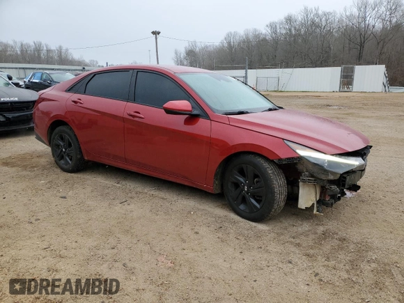 2021 Hyundai Elantra SEL with VIN KMHLM4AG2MU066130, listed as a Copart auction lot 49107105 with 75,438 mi miles and Salvage Title. Bid and sale history available at carsss.com. Image 4.