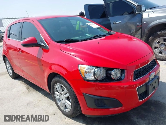 2014 Chevrolet Sonic LT with VIN 1G1JC6SH7E4135650, listed as a IAAI auction lot 41954694 with 103,944 mi miles. Bid and sale history available at carsss.com. Image 1.