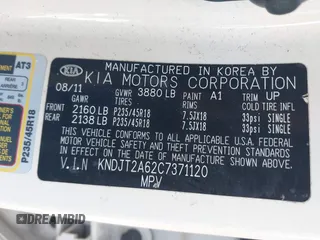 2012 Kia Soul + with VIN KNDJT2A62C7371120, listed as a IAAI auction lot 41442500 with 152,206 mi miles. Bid and sale history available at carsss.com. Image 9.
