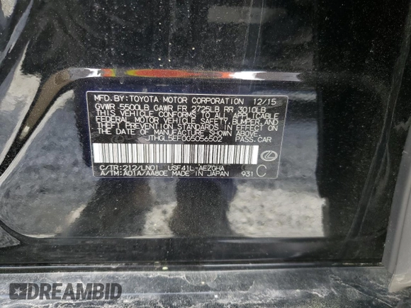 2016 Lexus LS 460 L with VIN JTHGL5EF0G5056502, listed as a Copart auction lot 53759455 with 77,031 mi miles and Salvage title. Bid and sale history available at DreamBid. Image 12.
