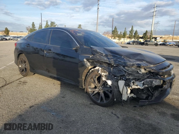 2021 Honda Civic Sport with VIN 2HGFC2F81MH537604, listed as a Copart auction lot 50771195 with 84,500 mi miles and Salvage Title. Bid and sale history available at DreamBid. Image 4.