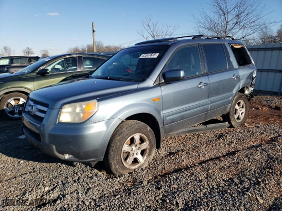 2006 Honda Pilot EX-L with RES with VIN 2HKYF18636H521015, listed as a Copart auction lot 45507605 with 196,427 mi miles and Salvage Title. Bid and sale history available at carsss.com. Image 1.