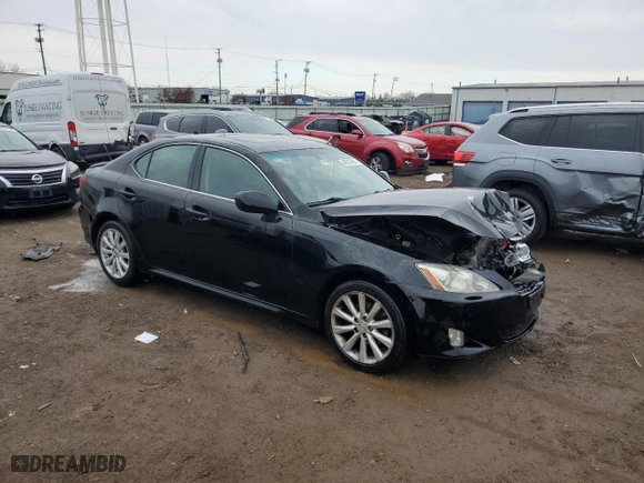 2008 Lexus IS 250 with VIN JTHBK262685079887, listed as a Copart auction lot 49215985 with 220,262 mi miles and Salvage Title. Bid and sale history available at carsss.com. Image 4.