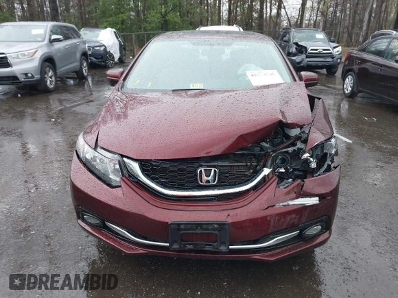 2014 Honda Civic Sedan EX-L with VIN 2HGFB2F92EH525037, listed as a IAAI auction lot 41914340 with 57,927 mi miles. Bid and sale history available at carsss.com. Image 12.