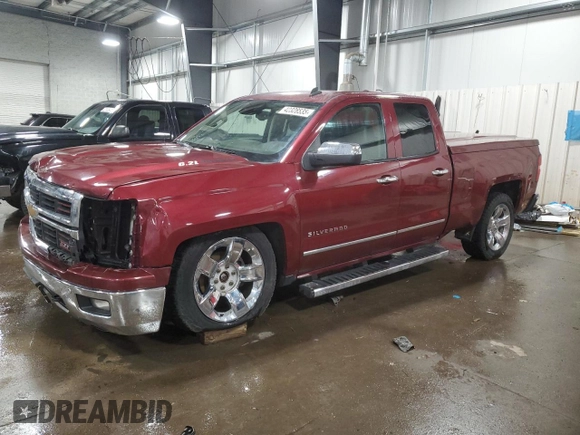 2014 Chevrolet Silverado 1500 LTZ with VIN 1GCVKSEJ5EZ205037, listed as a Copart auction lot 42328535 with 266,840 mi miles and Salvage Title. Bid and sale history available at DreamBid. Image 1.