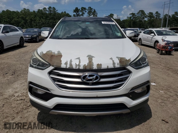 2017 Hyundai Santa Fe 2.4L with VIN 5XYZU3LB3HG456574, listed as a Copart auction lot 61658595 with 55,997 mi miles and Salvage title. Bid and sale history available at DreamBid. Image 5.