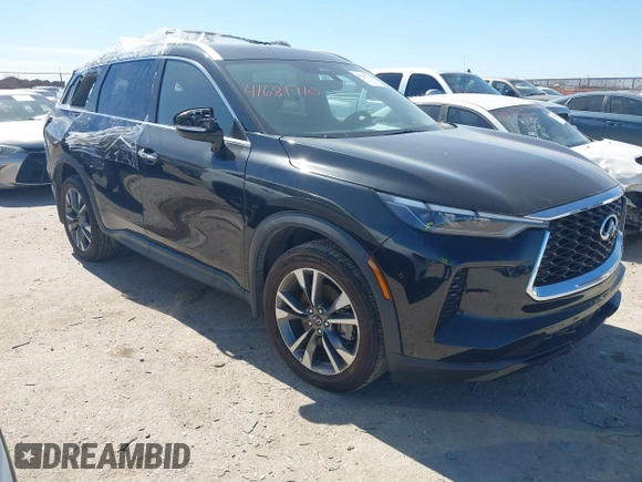2023 Infiniti QX60 Luxe with VIN 5N1DL1FS9PC364963, listed as a IAAI auction lot 41681710 with 11,751 mi miles and . Bid and sale history available at DreamBid. Image 1.