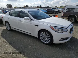 2015 Kia K900 Luxury with VIN KNALW4D43F6021136, listed as a Copart auction lot 79057764 with 60,959 mi miles and Salvage Title. Bid and sale history available at carsss.com. Image 4.