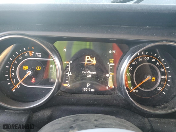 2022 Jeep Gladiator Sport S with VIN 1C6HJTAG3NL108851, listed as a Copart auction lot 38134614 with 17,017 mi miles and Salvage Title. Bid and sale history available at carsss.com. Image 9.