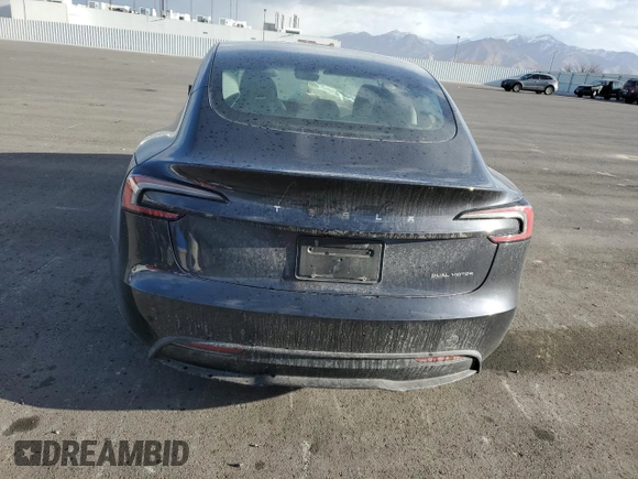 2025 Tesla Model 3 Long Range with VIN 5YJ3E1EB3SF891419, listed as a Copart auction lot 43178755 with Not Provided miles and Salvage Title. Bid and sale history available at DreamBid. Image 6.
