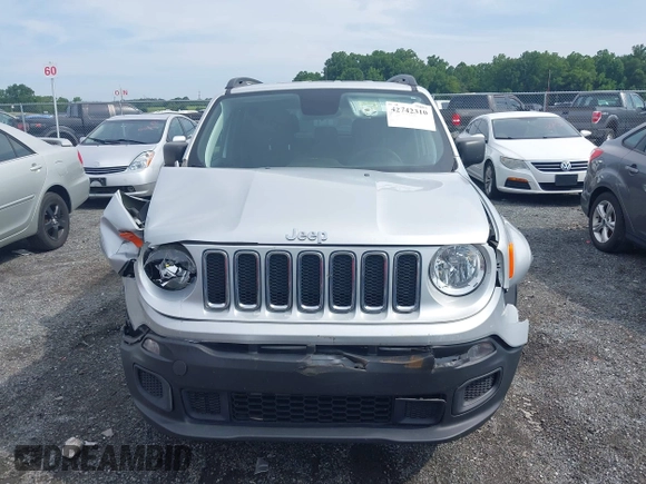 2018 Jeep Renegade Sport with VIN ZACCJBAB3JPJ41711, listed as a IAAI auction lot 42742310 with 76,773 mi miles and . Bid and sale history available at DreamBid. Image 12.