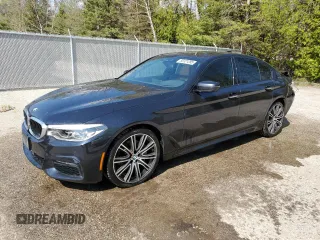 2018 BMW 5 Series with VIN WBAJD1C52JG474897, listed as a Copart auction lot 55121295 with 155,042 mi miles and Salvage title. Bid and sale history available at DreamBid. Image 1.