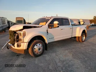 2022 Ford Super Duty F-450 DRW XL with VIN 1FT8W4DT0NEG09693, listed as a Copart auction lot 87160344 with 44,076 mi miles and Salvage Title. Bid and sale history available at carsss.com. Image 1.
