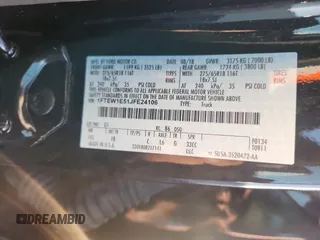 2018 Ford F-150 XL with VIN 1FTEW1E51JFE24106, listed as a Copart auction lot 63447235 with 32,509 mi miles and Salvage title. Bid and sale history available at DreamBid. Image 12.