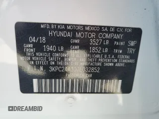 2018 Hyundai Accent SEL with VIN 3KPC24A30JE032852, listed as a Copart auction lot 82771884 with 65,748 mi miles and Salvage Title. Bid and sale history available at carsss.com. Image 12.
