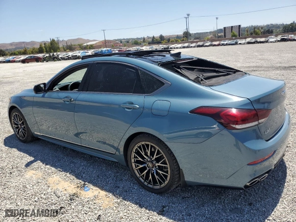 2018 Genesis G80 3.3T Sport with VIN KMHGN4JB8JU226624, listed as a Copart auction lot 66974224 with 67,392 mi miles and Salvage Title. Bid and sale history available at carsss.com. Image 2.