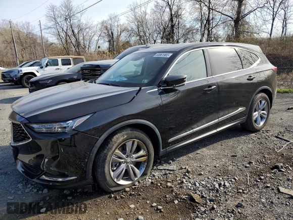 2022 Acura MDX w/Technology Package with VIN 5J8YE1H49NL037704, listed as a Copart auction lot 53861965 with 23,331 mi miles and Salvage Title. Bid and sale history available at carsss.com. Image 1.