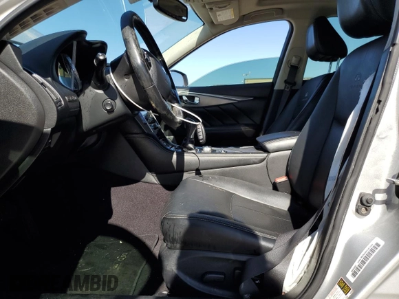 2014 Infiniti Q50 Hybrid Premium with VIN JN1AV7AP1EM692234, listed as a Copart auction lot 48697525 with 104,586 mi miles and Salvage Title. Bid and sale history available at DreamBid. Image 7.