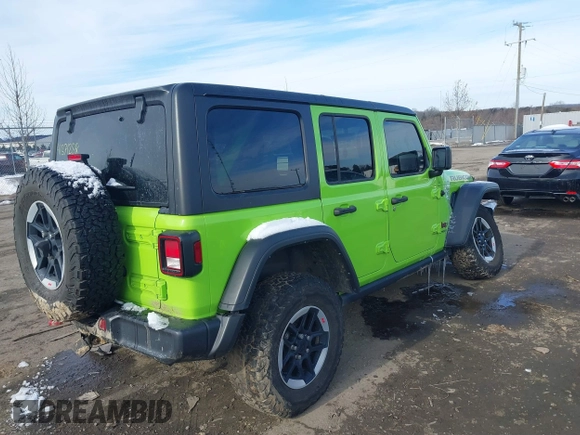 2021 Jeep Wrangler Unlimited Rubicon with VIN 1C4JJXFM1MW797737, listed as a IAAI auction lot 41371288 with 48,129 mi miles. Bid and sale history available at carsss.com. Image 4.