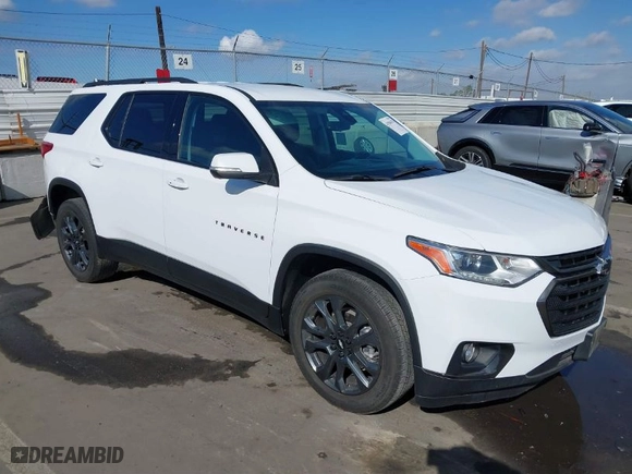 2021 Chevrolet Traverse RS with VIN 1GNEVJKW0MJ266088, listed as a IAAI auction lot 41504928 with 57,966 mi miles. Bid and sale history available at carsss.com. Image 1.