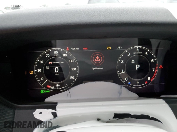 2018 Land Rover Range Rover Velar R-Dynamic SE with VIN SALYL2RV6JA747644, listed as a Copart auction lot 75934673 with 0 mi miles. Bid and sale history available at carsss.com. Image 9.