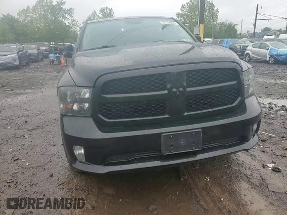 2018 Ram 1500 Express with VIN 1C6RR7FT8JS277905, listed as a Copart auction lot 57579305 with 76,450 mi miles and Salvage title. Bid and sale history available at DreamBid. Image 14.