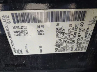 2012 Nissan Maxima SV with VIN 1N4AA5AP1CC834930, listed as a IAAI auction lot 41932919 with Not provided miles and . Bid and sale history available at DreamBid. Image 9.