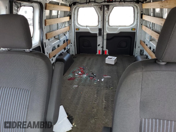 2019 Ford Transit z VIN 1FTYR1ZM9KKA42517, wystawiony jako Copart lot #47355825 z przebiegiem Nie podano mil oraz Szkoda całkowita • Salvage title. Historia ofert i sprzedaży dostępna na DreamBid. Obrazek 10.