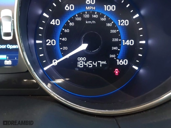 2012 Hyundai Sonata Hybrid with VIN KMHEC4A43CA024468, listed as a IAAI auction lot 41631797 with 184,547 mi miles. Bid and sale history available at carsss.com. Image 7.