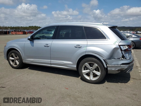 2020 Audi Q7 Premium with VIN WA1AJAF70LD010885, listed as a Copart auction lot 52346325 with 51,962 mi miles and Salvage Title. Bid and sale history available at carsss.com. Image 2.